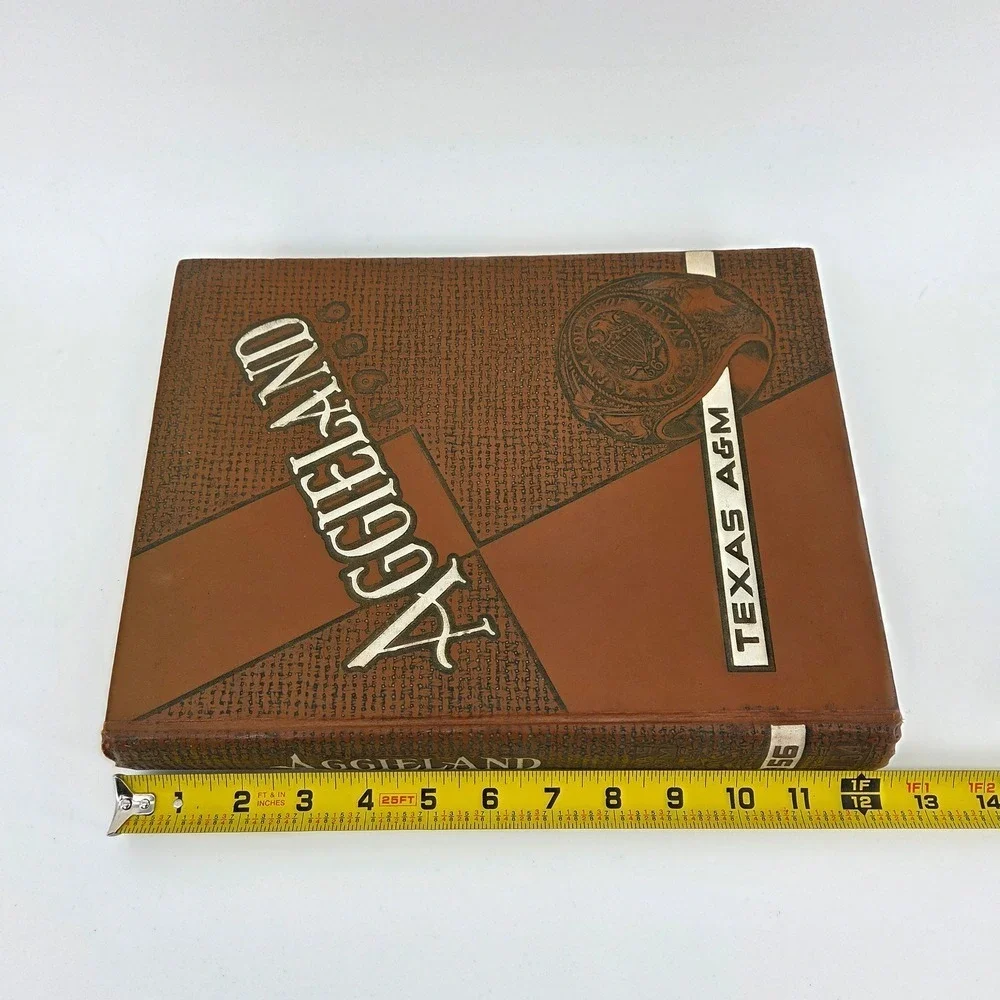 Aggieland Aggies 1956 Vintage Texas A&M University‎ College Yearbook Table Decor